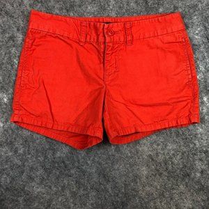 GAP Shorts 0 25 Hadley Hot Orange Mid Rise Mini Casual 100 Cotton Womens Faded